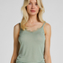 super soft Lace V-Neck cami with Cashmere, Green