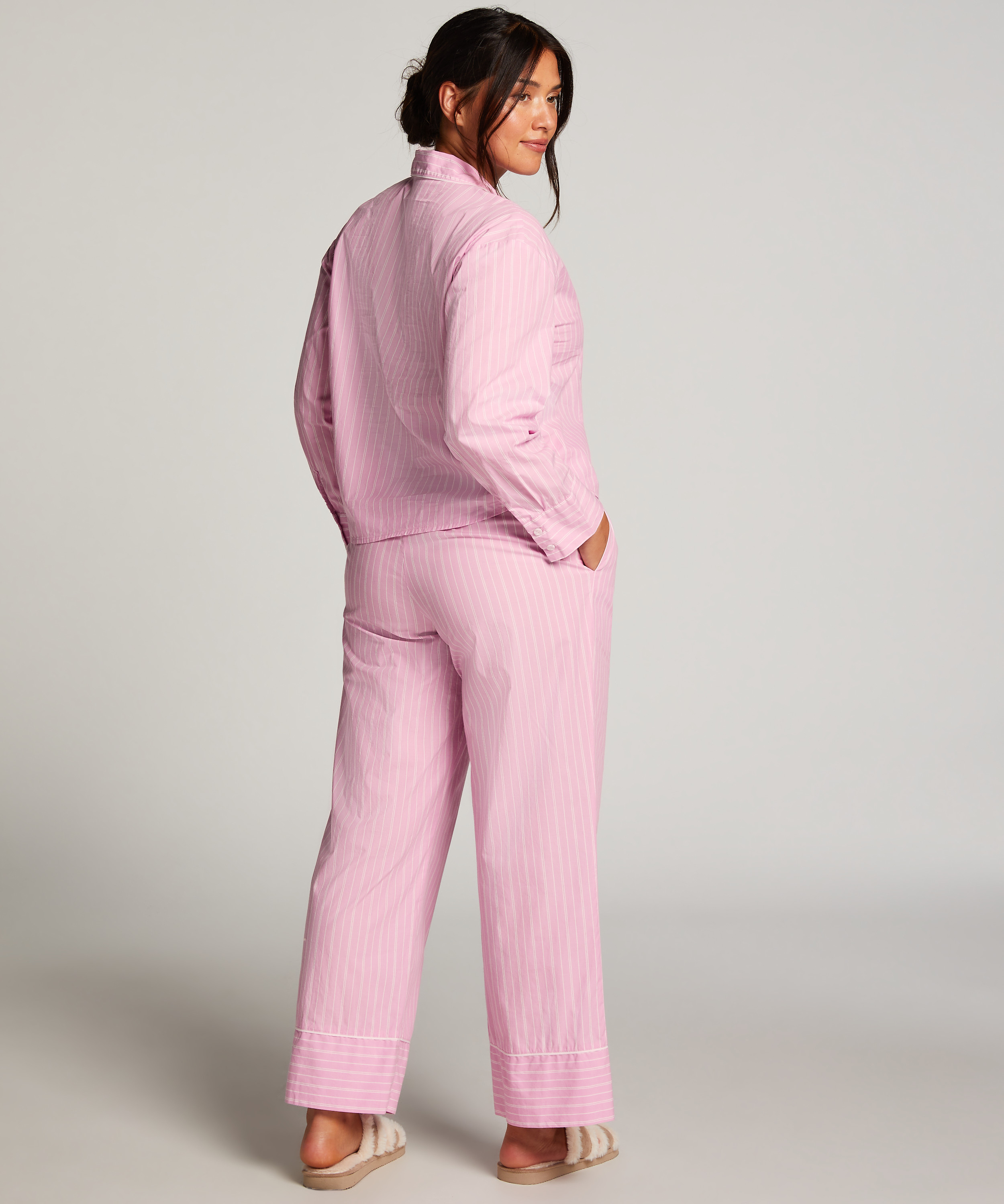 Cotton Pyjama Pants, Pink, main