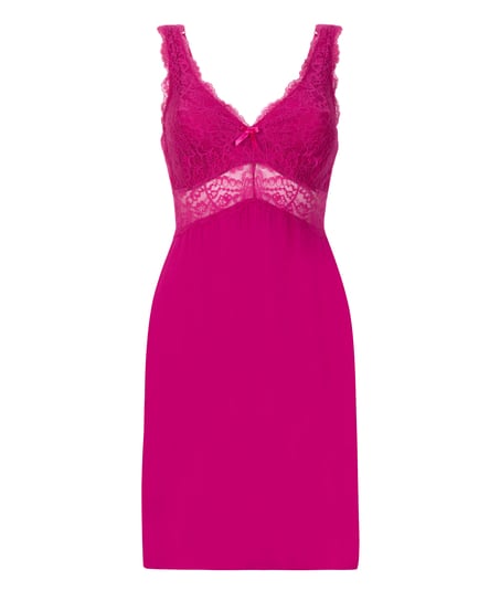 Nora Lace Slip Dress, Pink