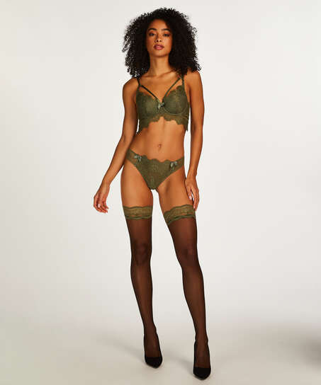 15 Denier Lace stay-up, Green
