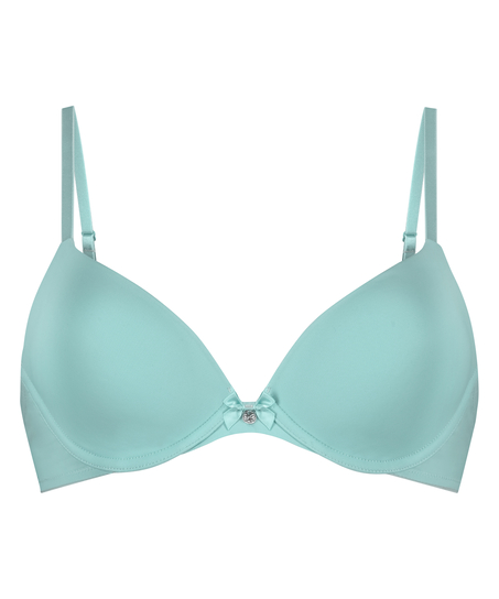 Plunge Padded Underwired Bra, Blue