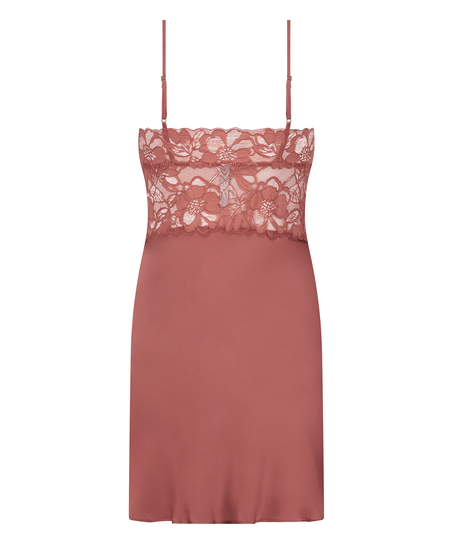 Satin Slip Dress, Pink
