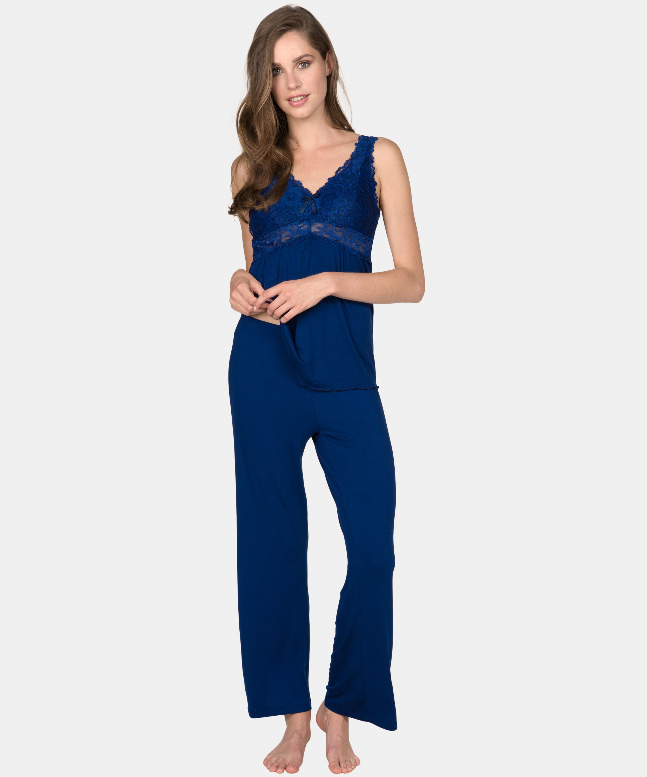 Pyjamaset Modal lace, Blue