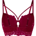Isabella Padded Underwired Longline Bra, Red