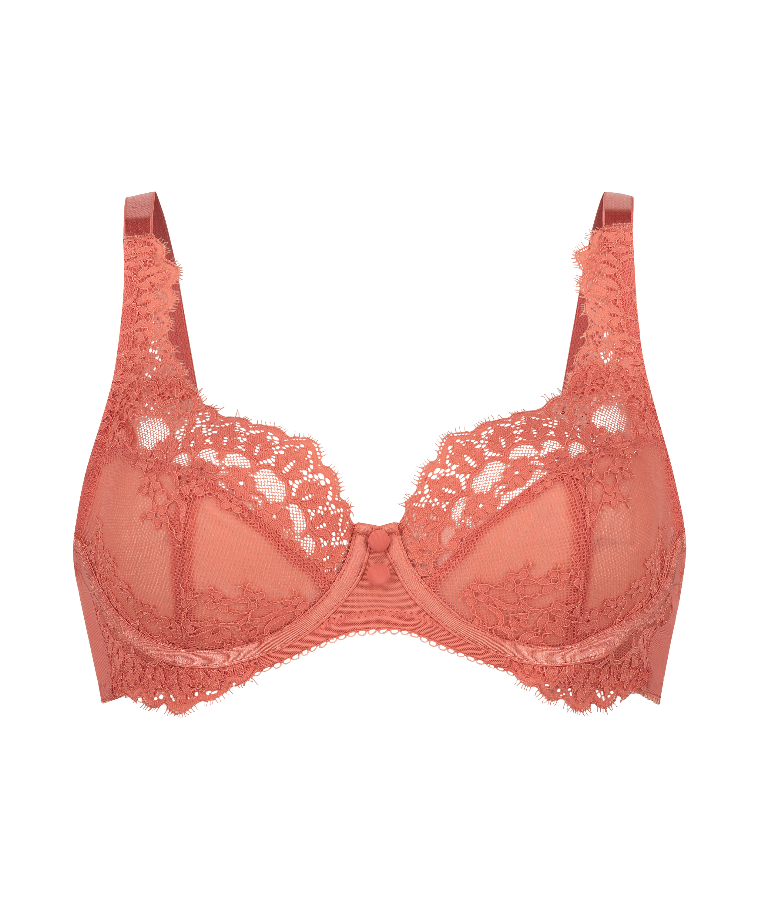 Daisy Non-Padded Underwired Bra, Orange, main