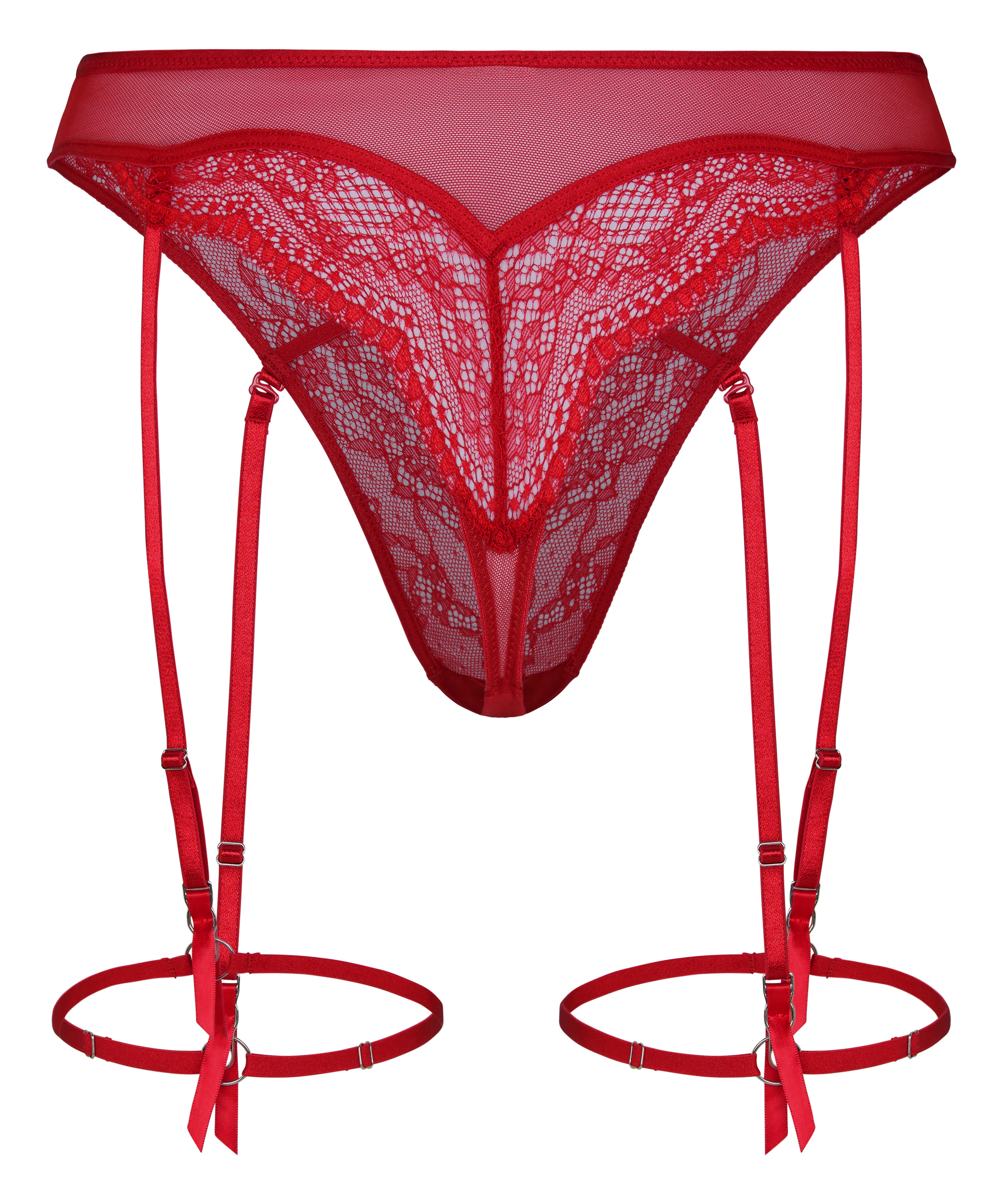 Isabelle High-Waisted Highleg Thong, Red, main