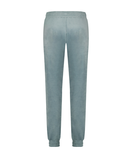 Velour Jogging Bottoms, Blue