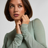 super soft Boatneck shirt with Cashmere, Green