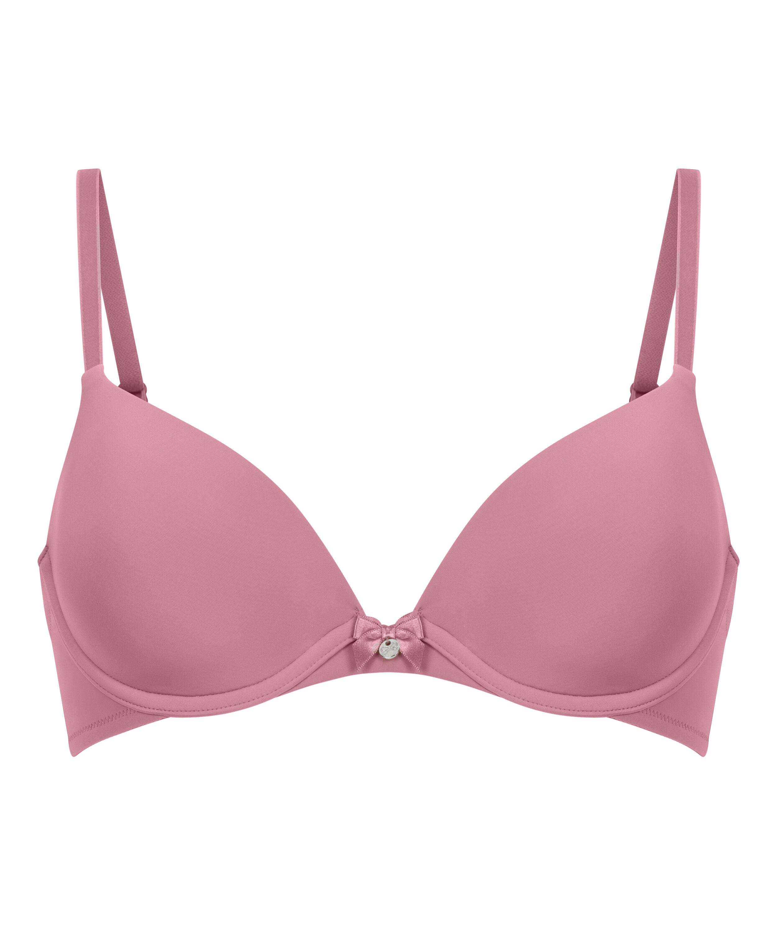 Plunge Padded Underwired Bra, Pink