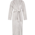 Long Fleece Bathrobe, Gray