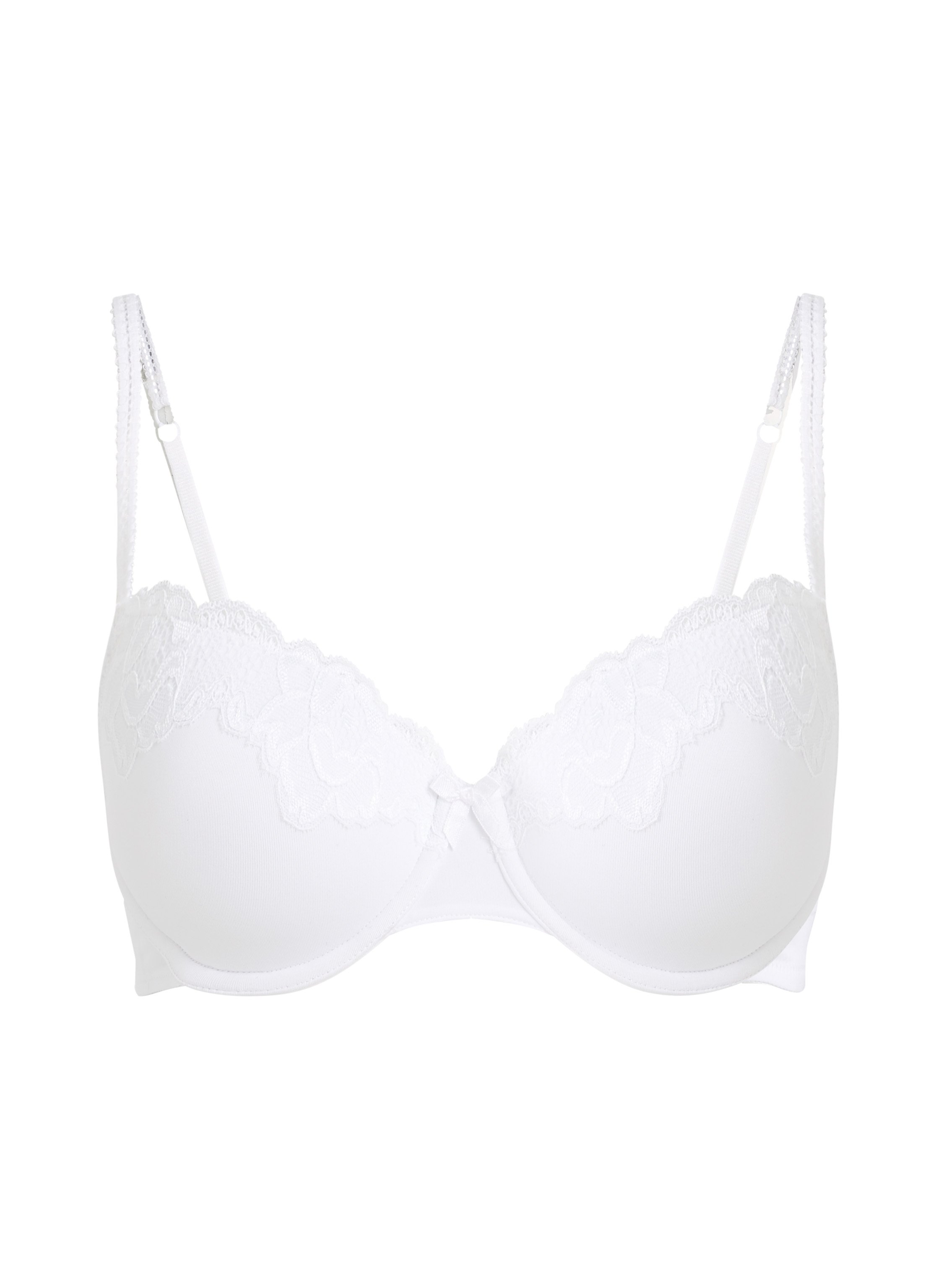 Secret Lace Padded Underwired Bra, White, main