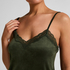 Velours Lace Cami Top, Green