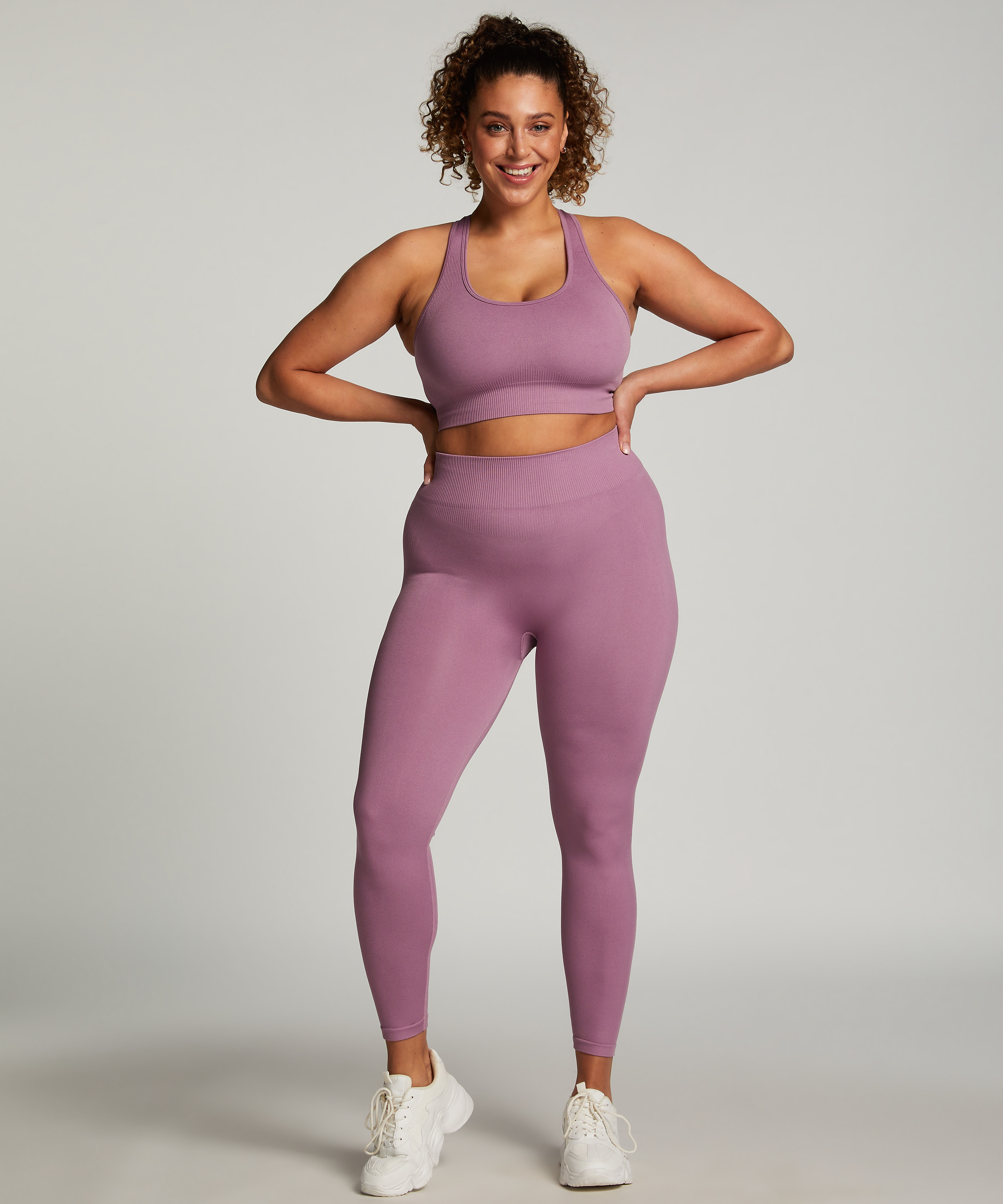 HKMX Seamless Sports Bra, Purple, main