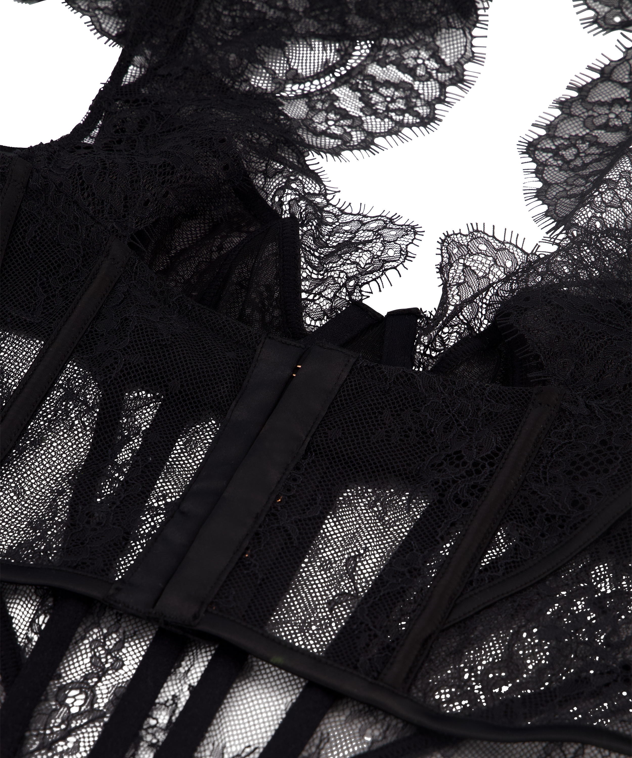 Lace Camille Top, Black, main