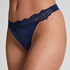 Lace & Shine Thong, Blue