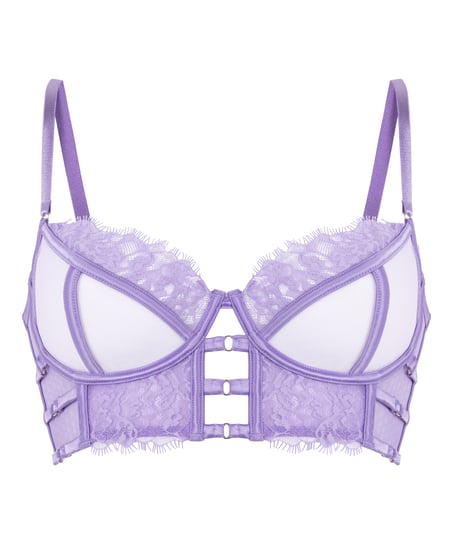 Nienke Non-Padded Underwired Longline Bra, Purple