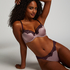 Lace & Shine Padded Underwired Bra, Purple