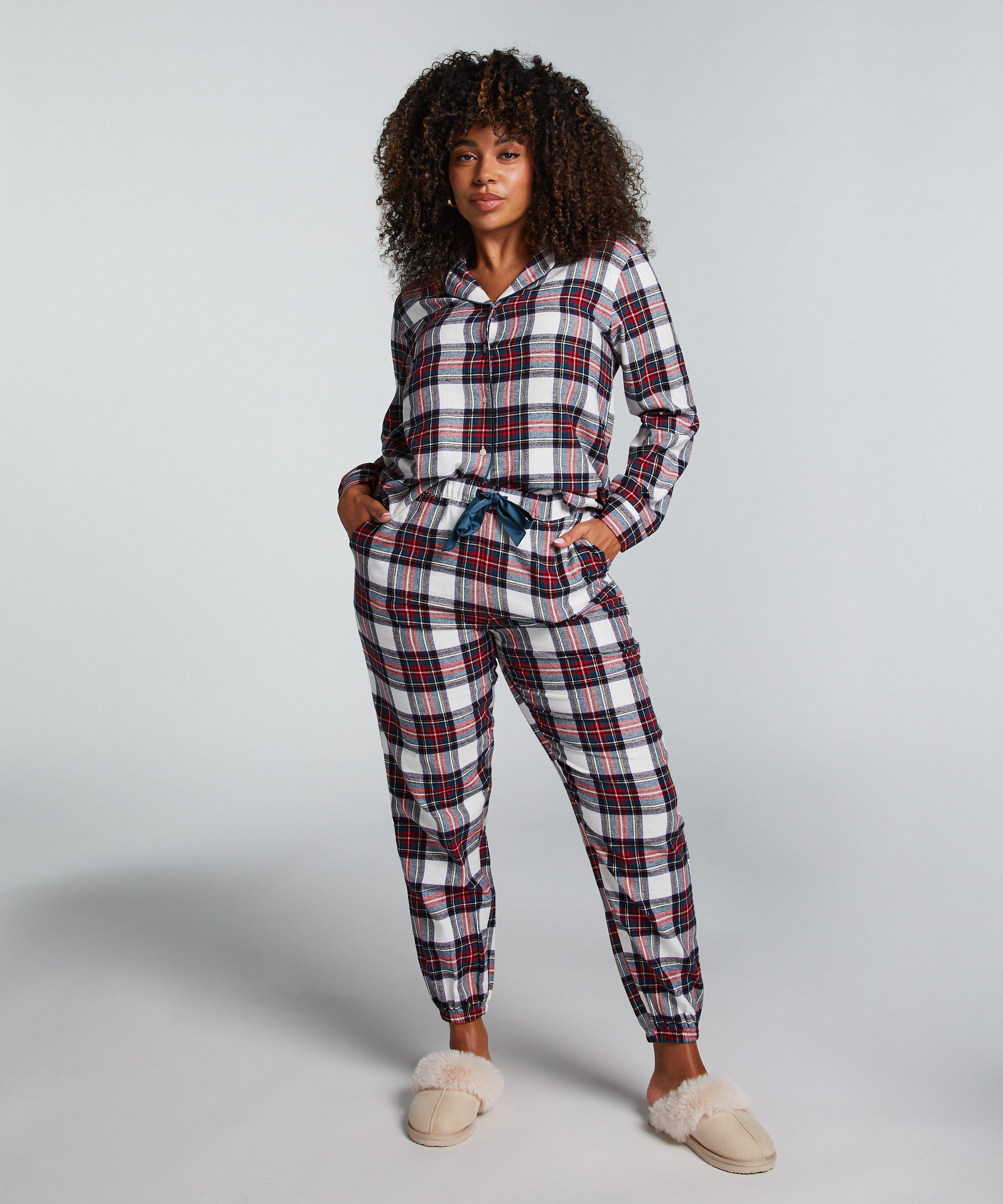 Twill pyjama set, White, main