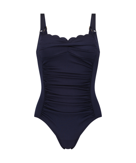 Scallop swimsuit, Blue