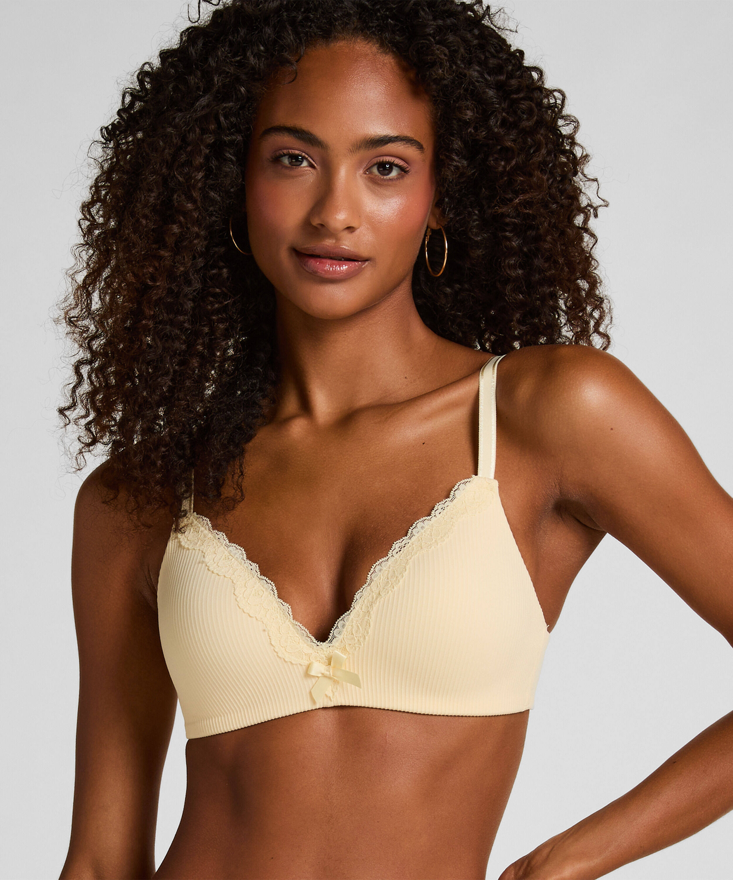 Lola Padded Non-Wired Bra, Yellow