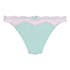 Lace & Shine Thong, Blue
