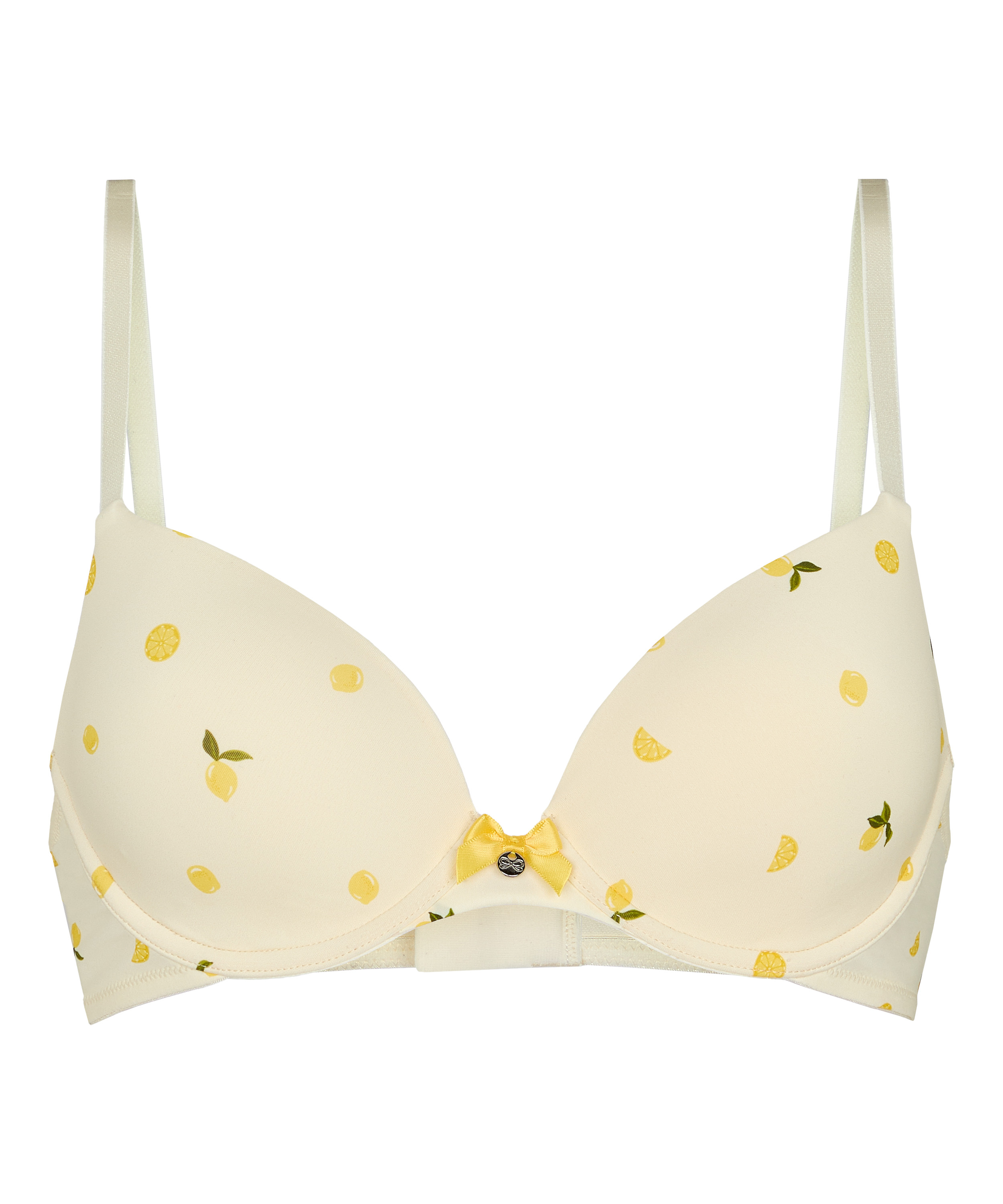 Plunge Padded Underwired Bra, White, main