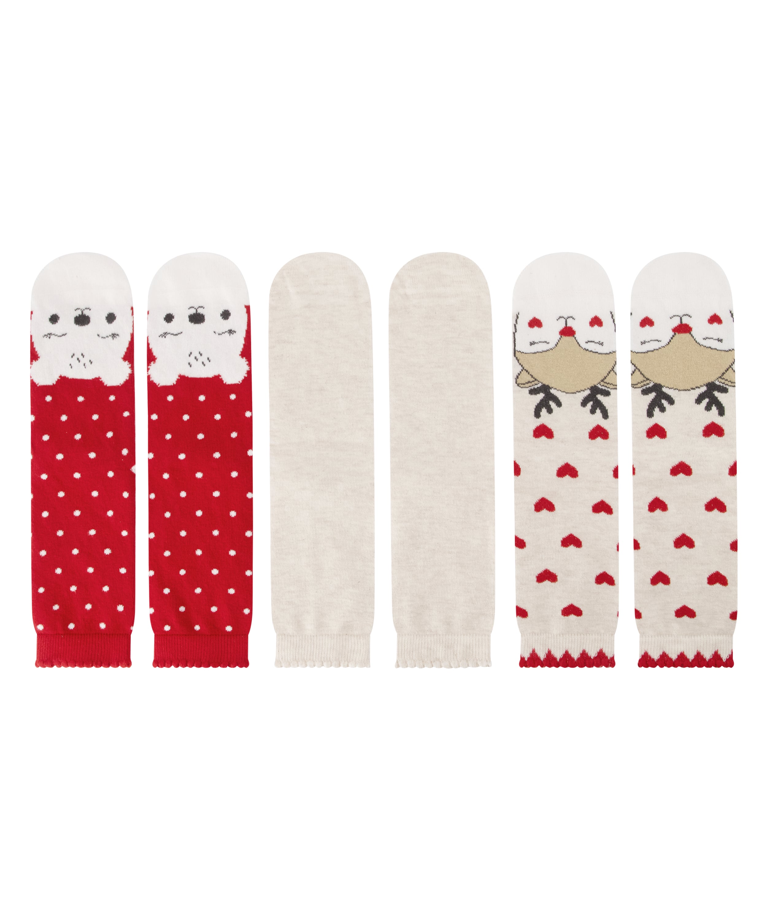 3 pack Giftpack Socks, Red, main