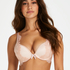 Yves padded underwired push-up bra, Beige