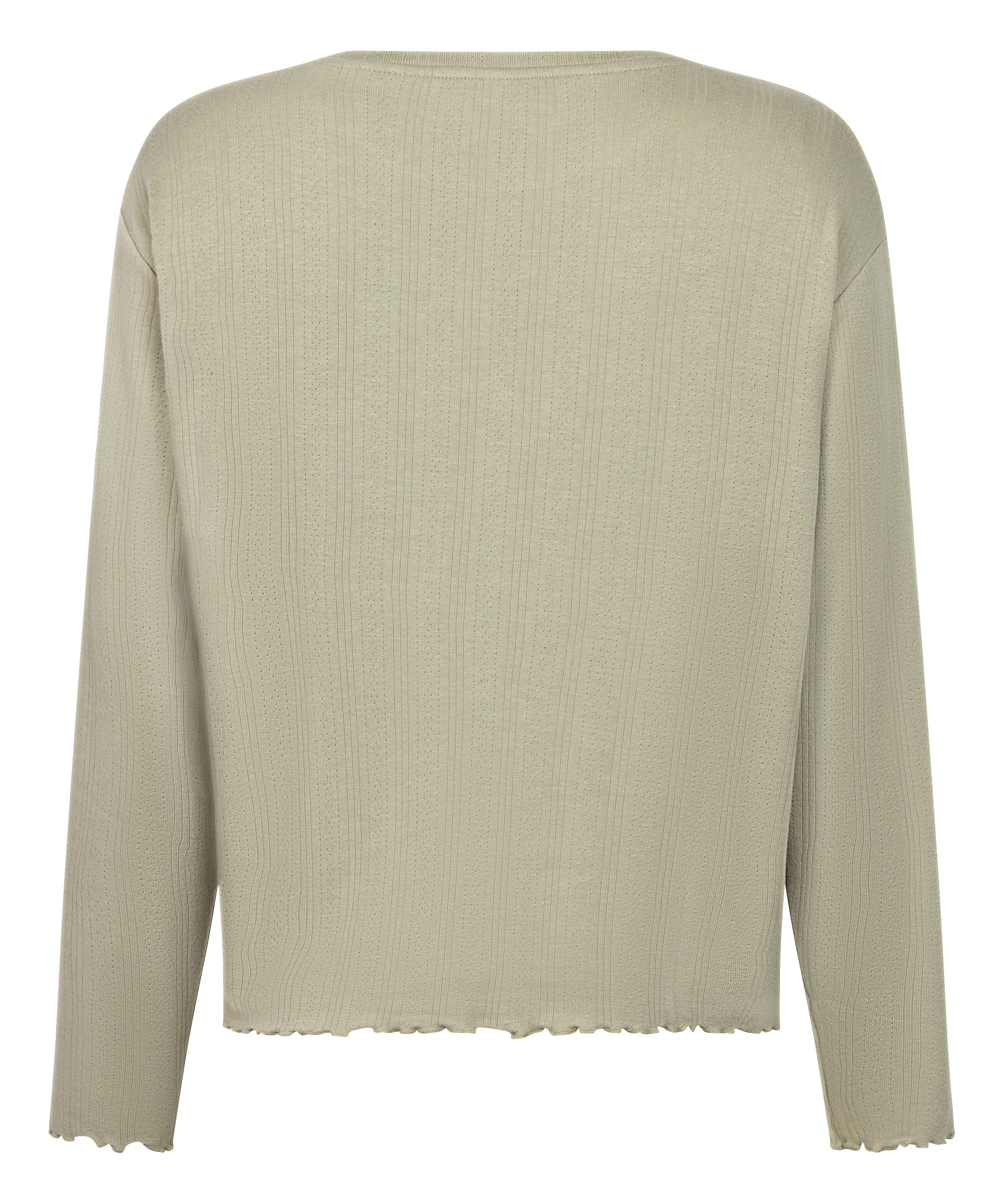 Pyjama Top Loose Pointelle, Green, main