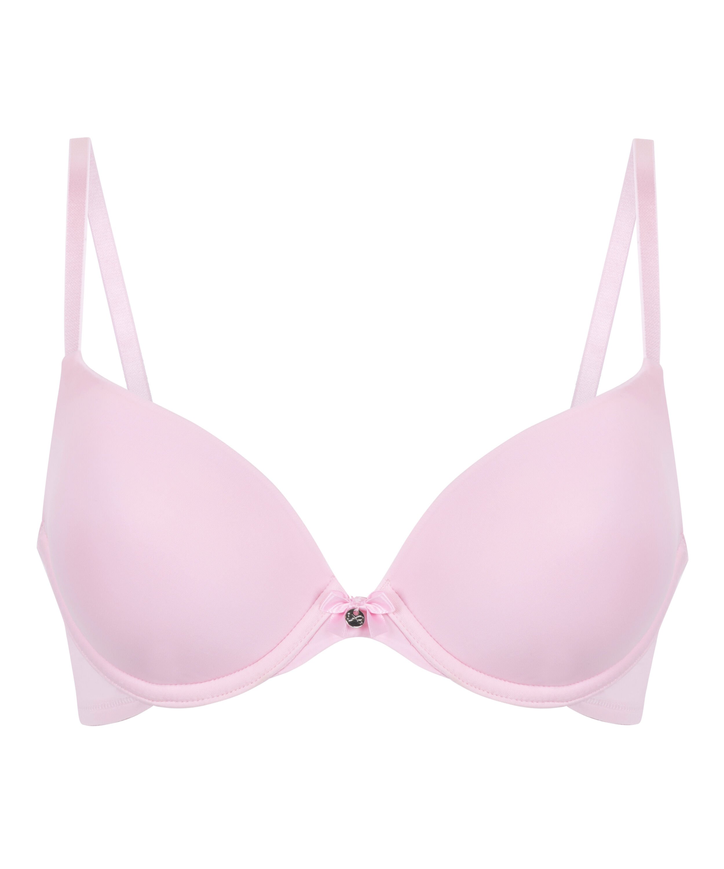 Plunge Padded Underwired Bra, Pink