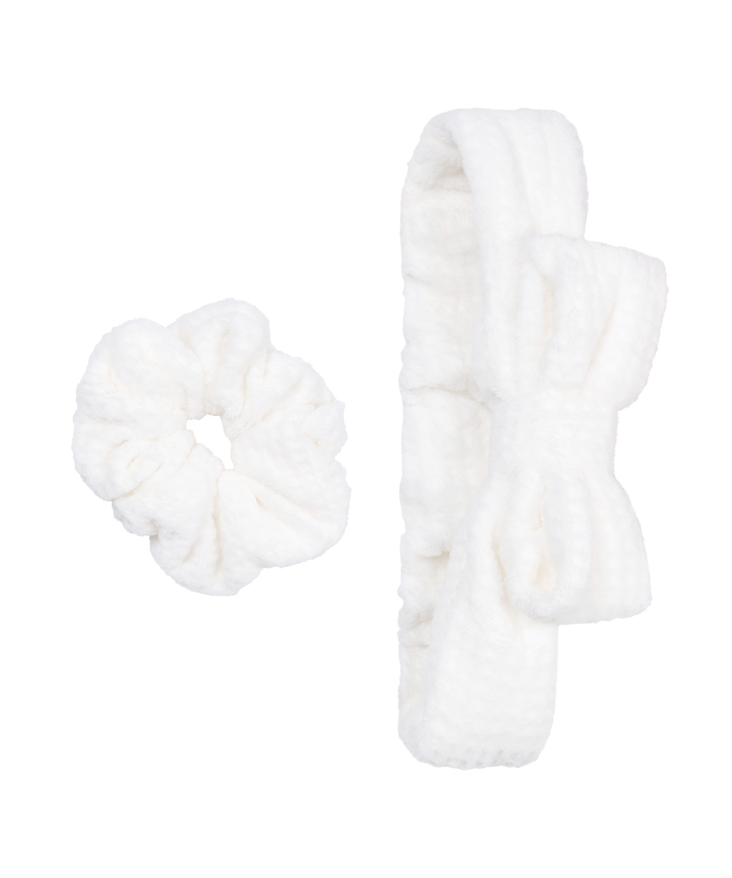 Headband and Scrunchie, White, main