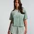Top Velours Pocket, Green