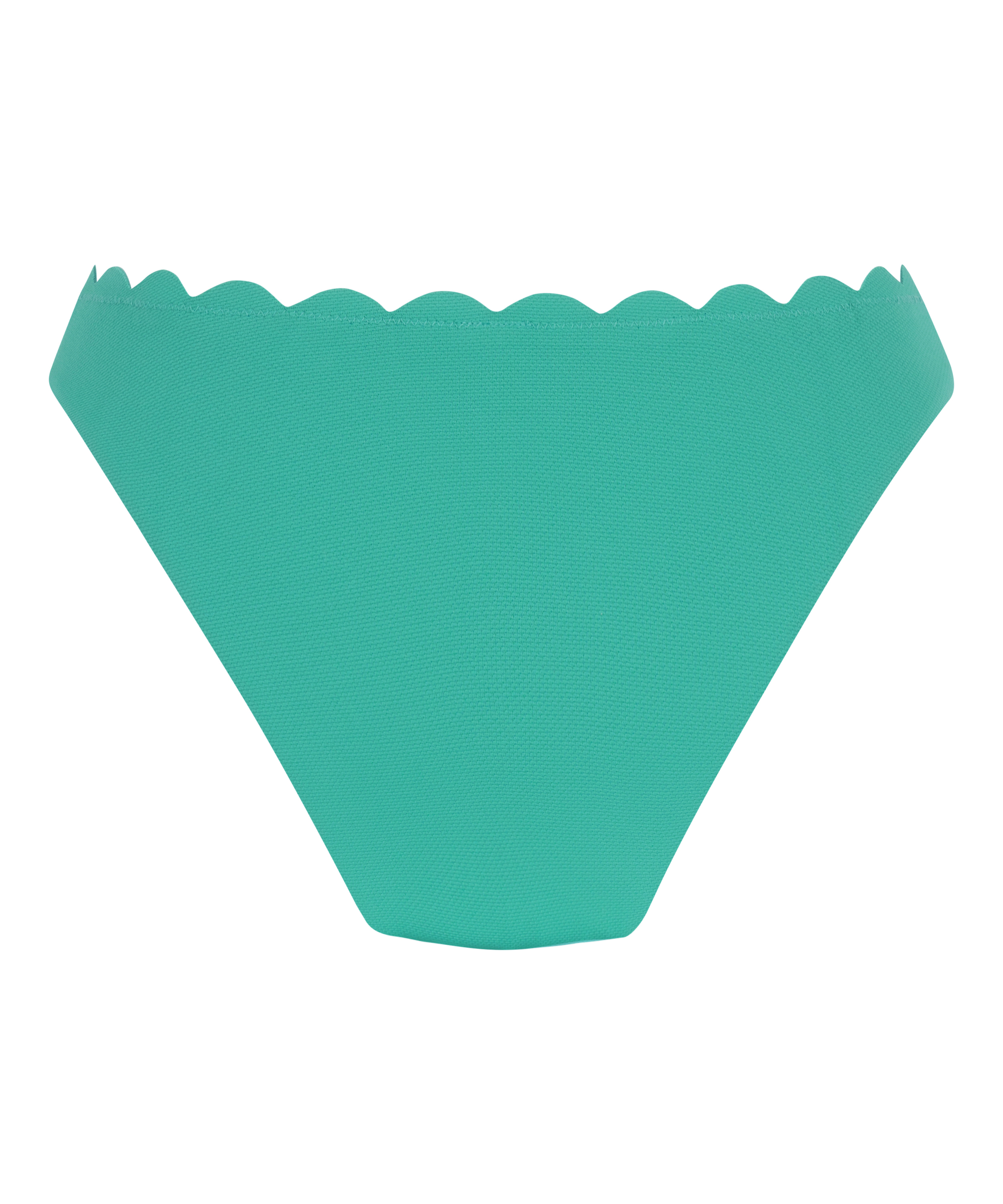 Scallop High-Leg Bikini Bottoms, Green, main