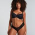V-shaped Brazilian knickers mesh, Black
