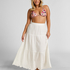 Embroiderd Skirt, White
