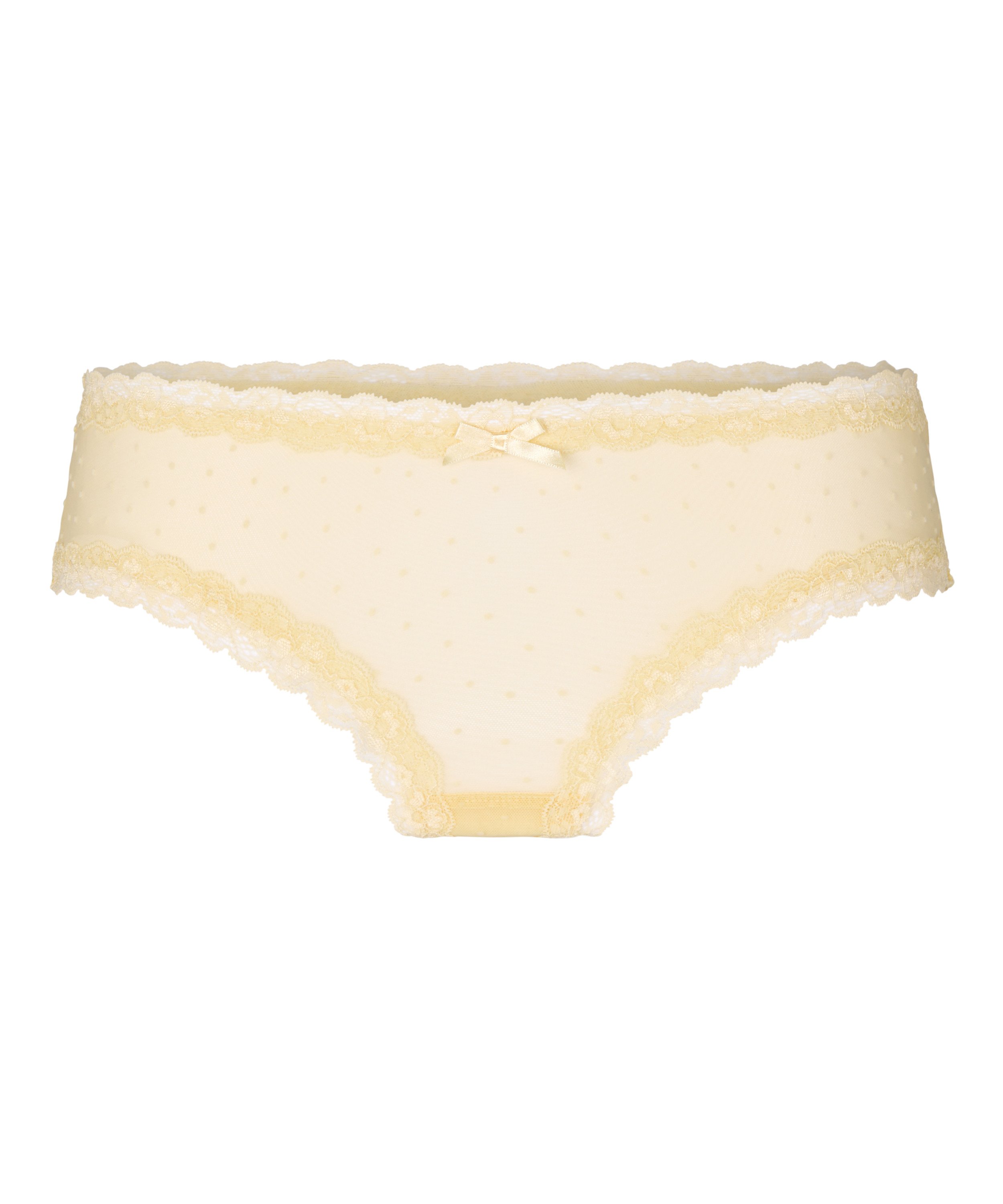 V-shaped Brazilian knickers mesh, Yellow, main