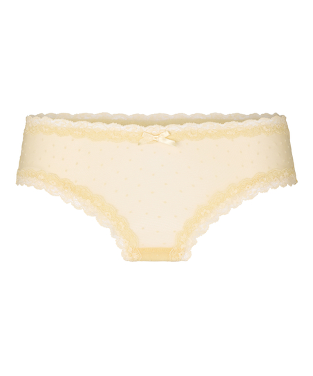 V-shaped Brazilian knickers mesh, Yellow