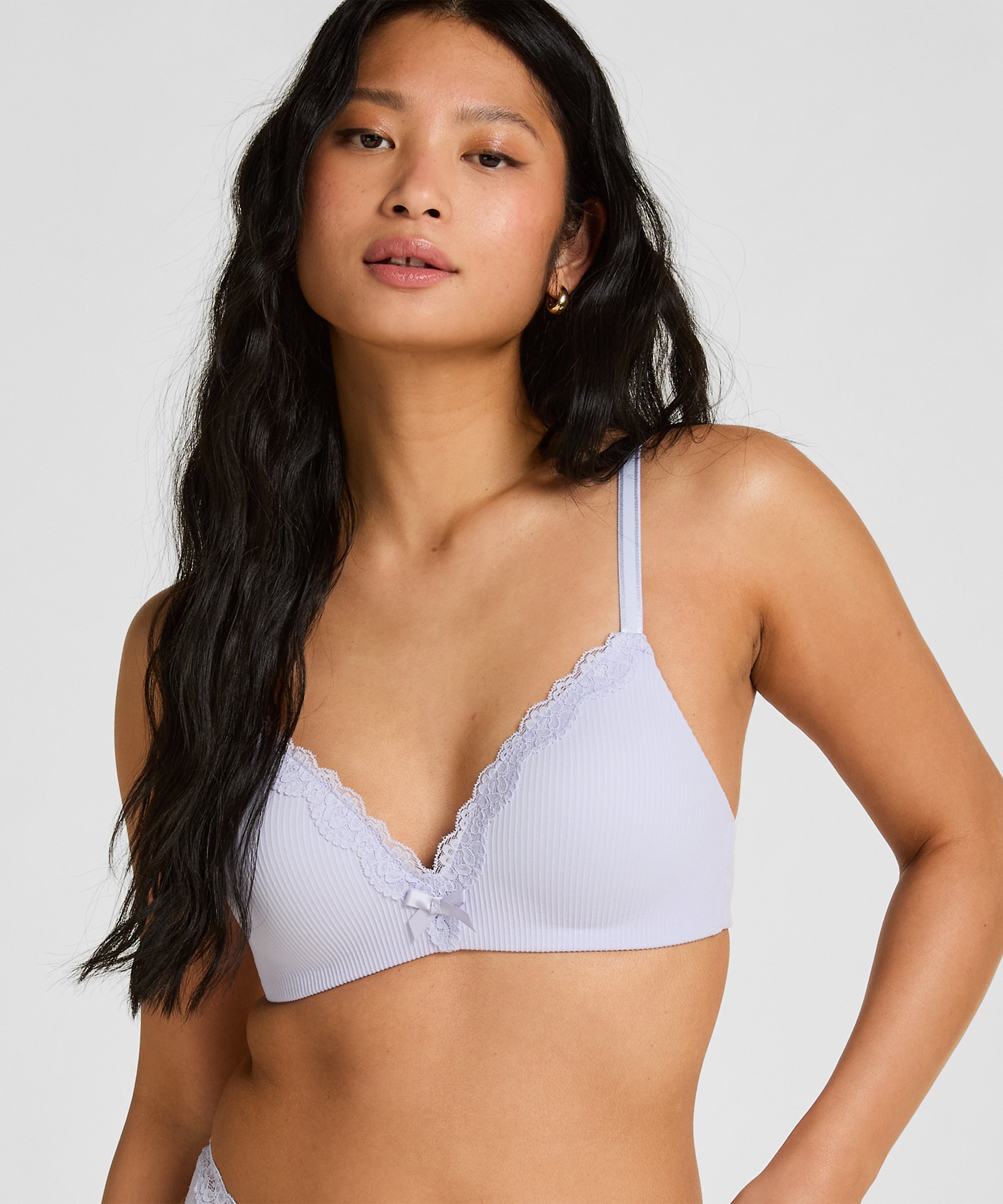 Lola Padded Non-Wired Bra, Purple, main