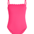 Bandeau Scallop Swimsuit, Pink