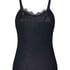 super soft Lace V-Neck cami with Cashmere, Black