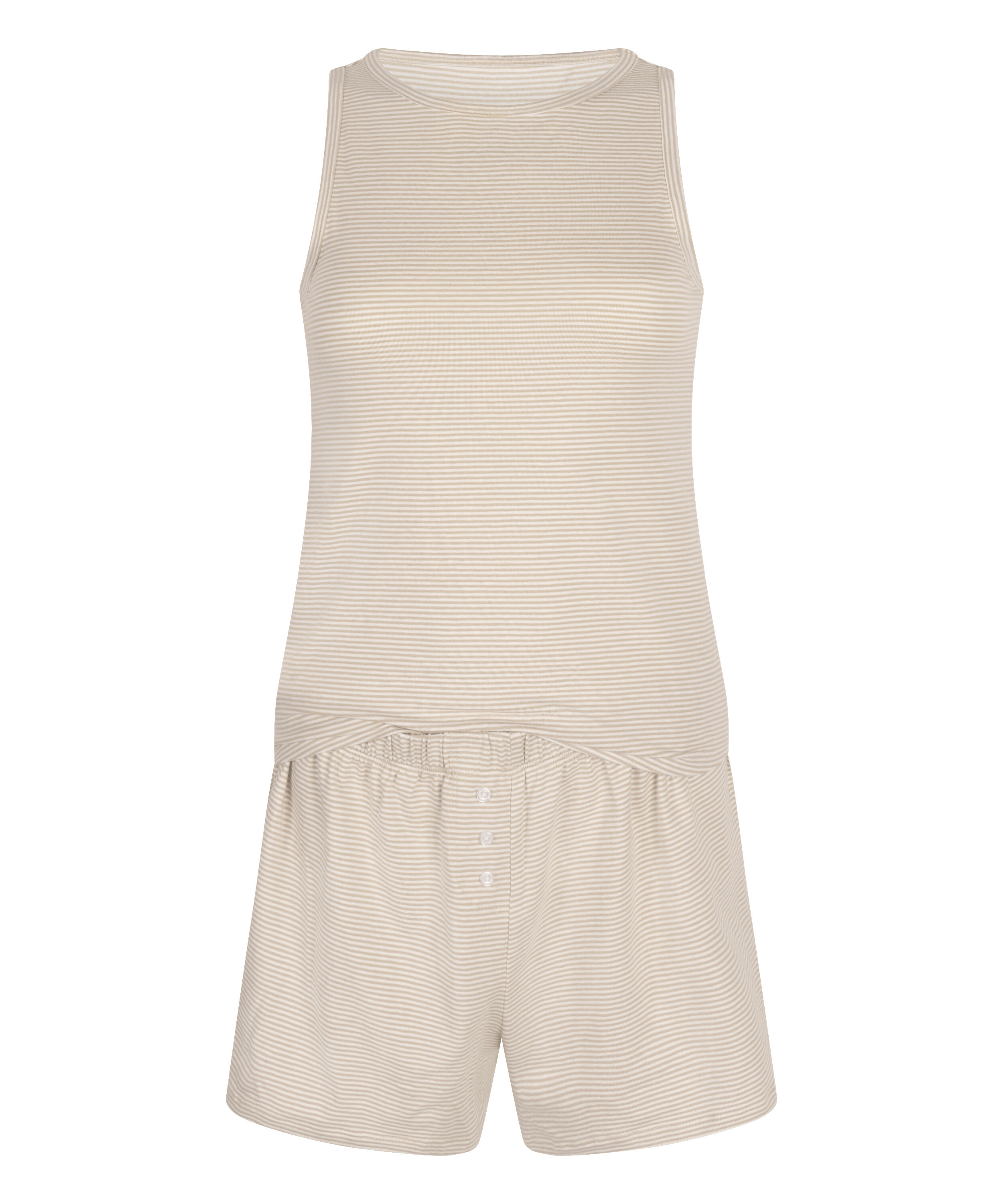 Pyjamaset Singlet Jersey, Beige