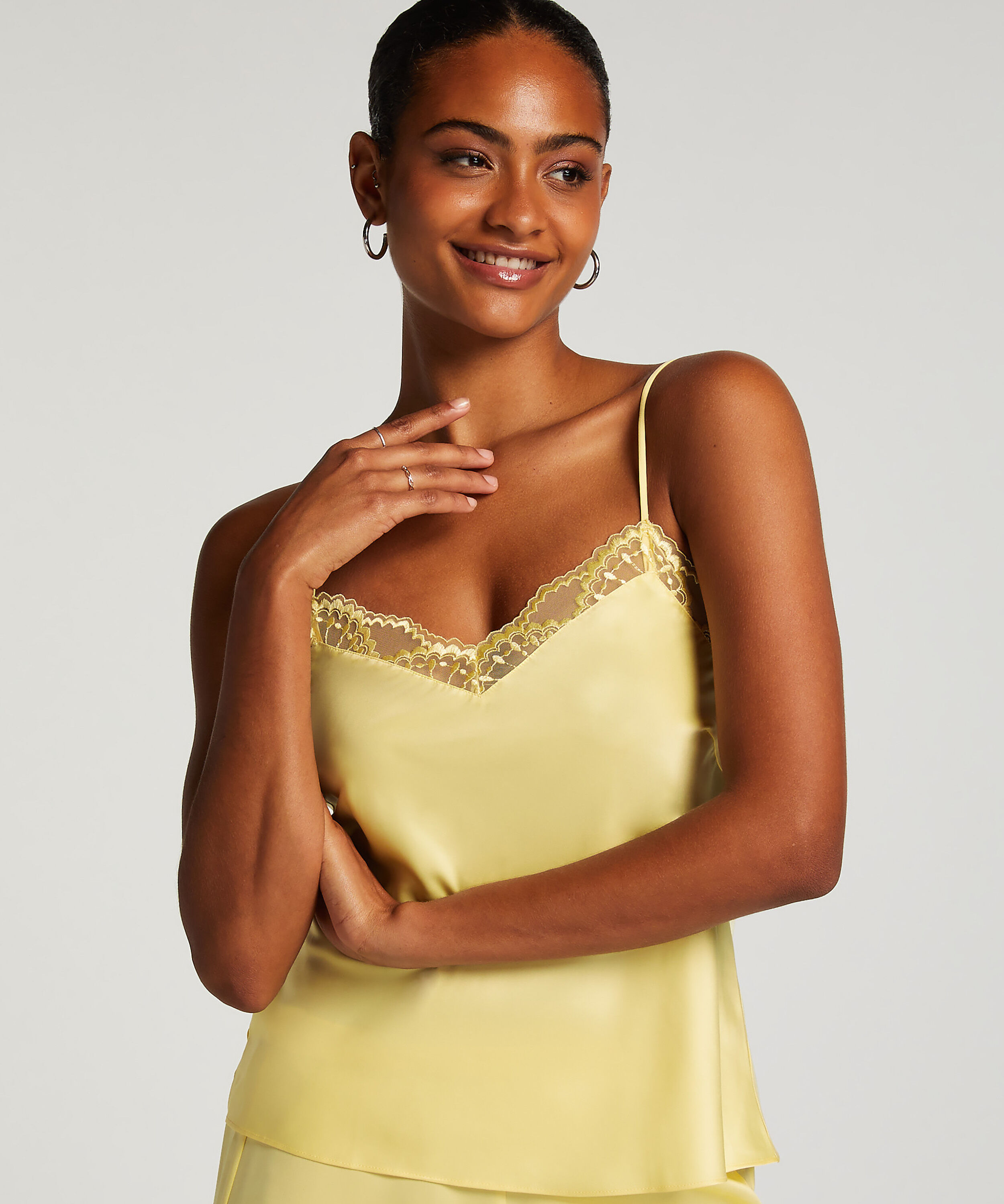 Satin Lace cami top - Pajama Tops - Hunkemöller
