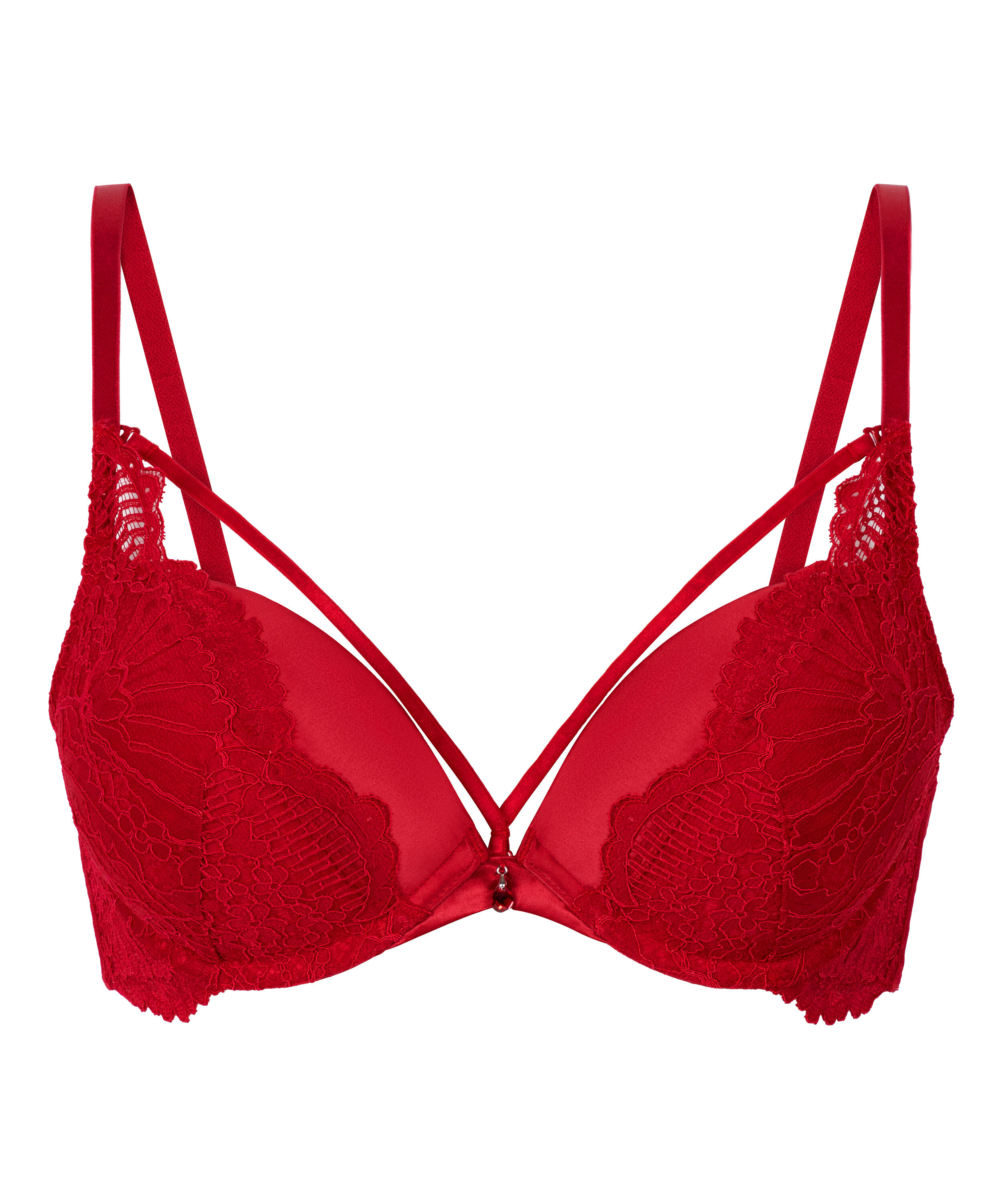 Whitney Padded Underwired Maximizer Bra, Red
