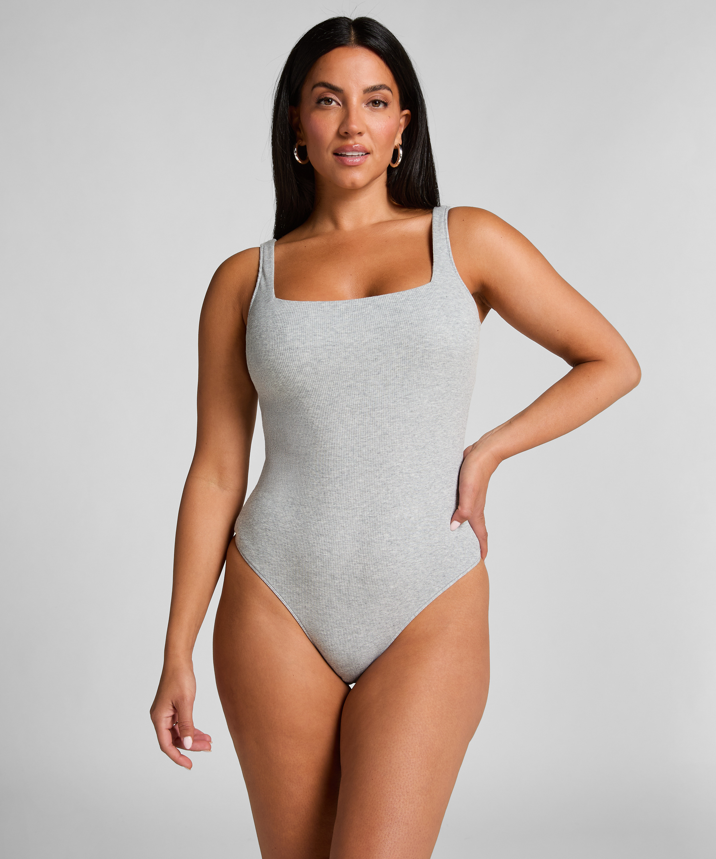 Cotton Rib Body, Gray, main