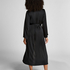 Satin Pinstripe Kimono, Black