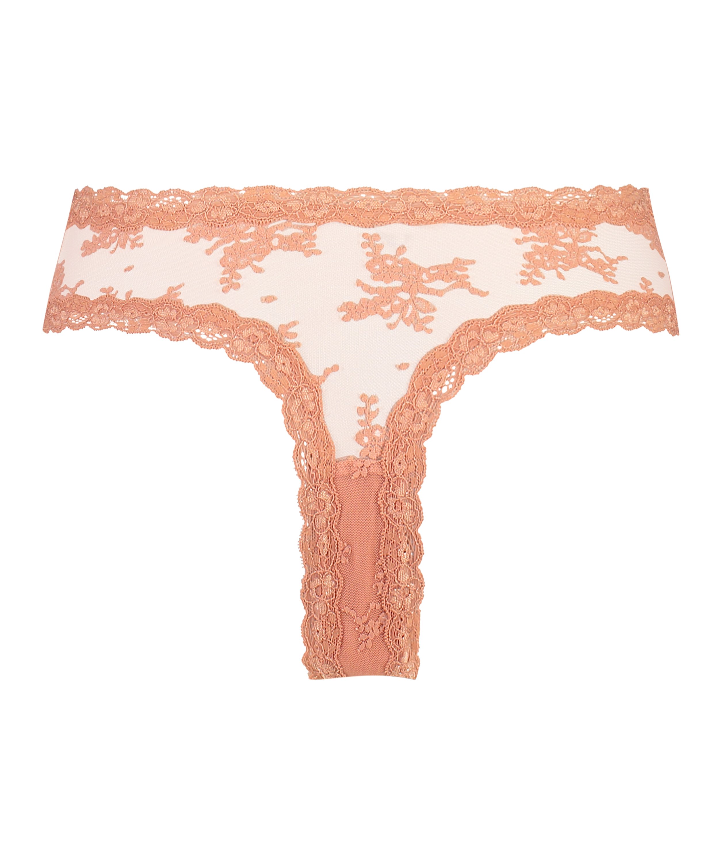 V-shaped Brazilian knickers mesh, Pink, main