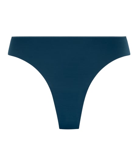 Lace Back Invisible Thong, Blue