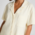 Towel Texture Button-Up Shirt, White