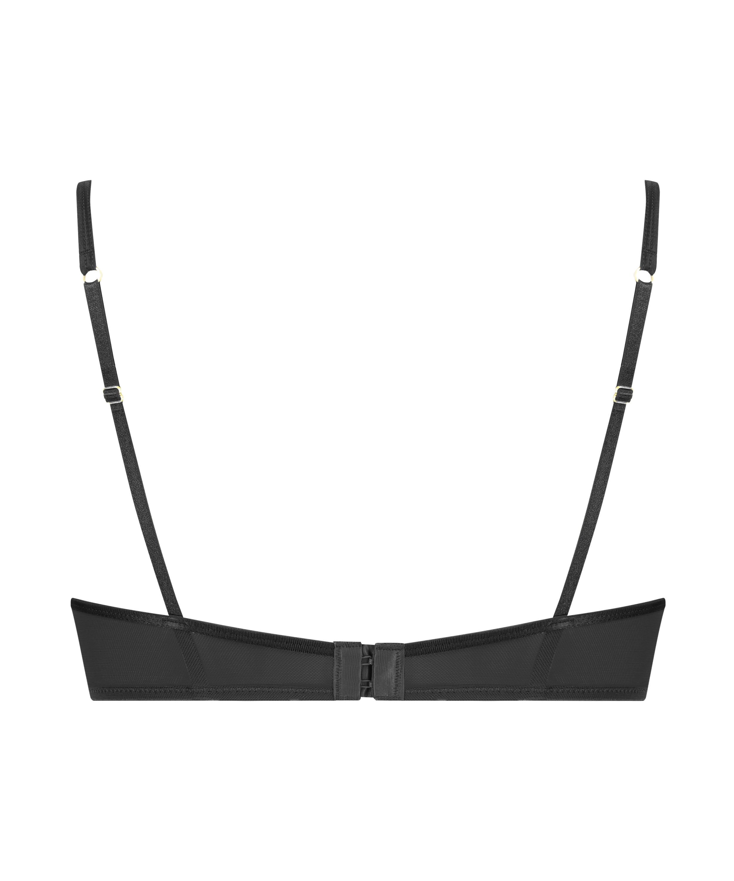 Iggy Half-Padded Underwired Longline Bra, Black, main