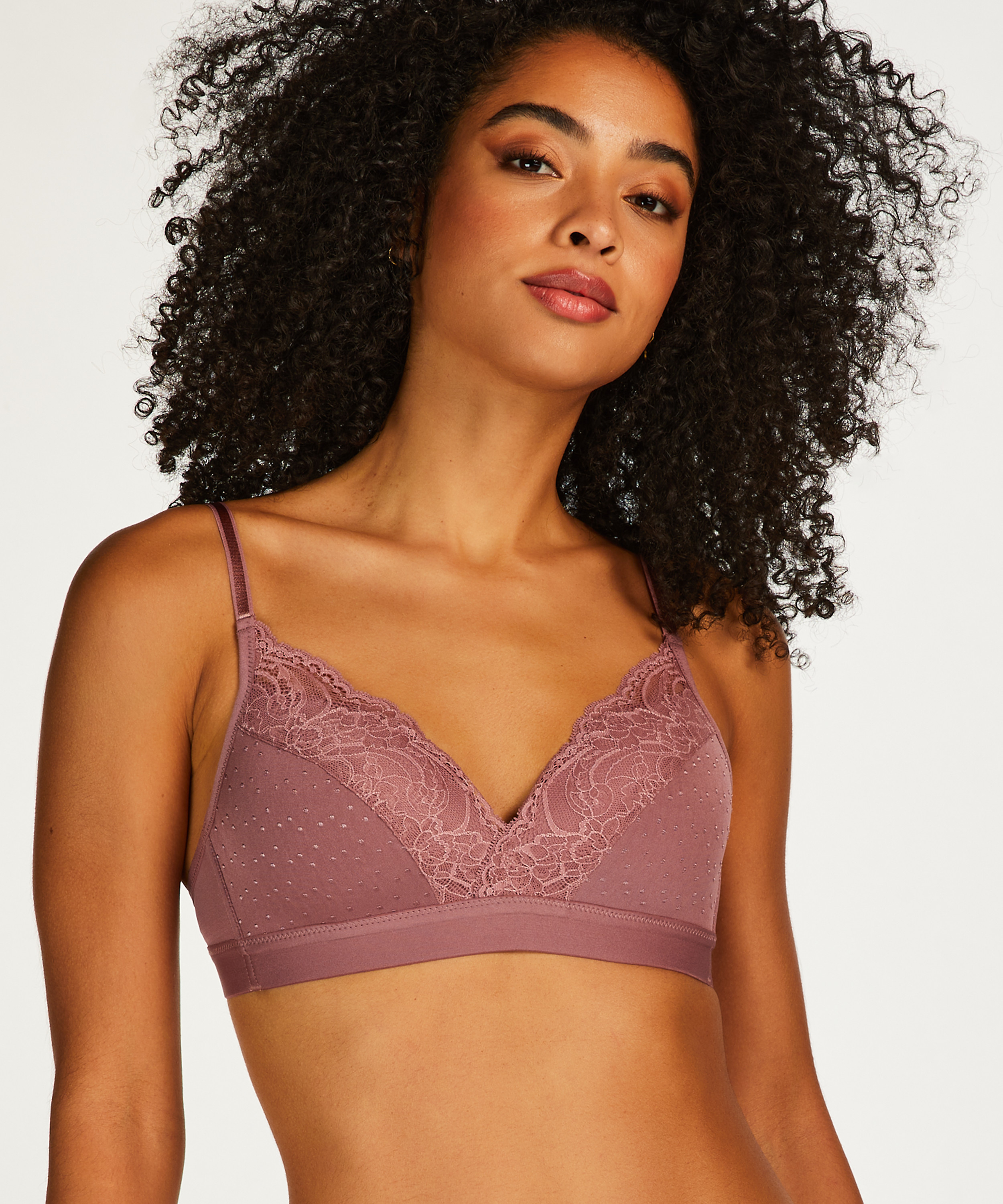 Sophie Padded Non-Underwired Bra, Purple, main